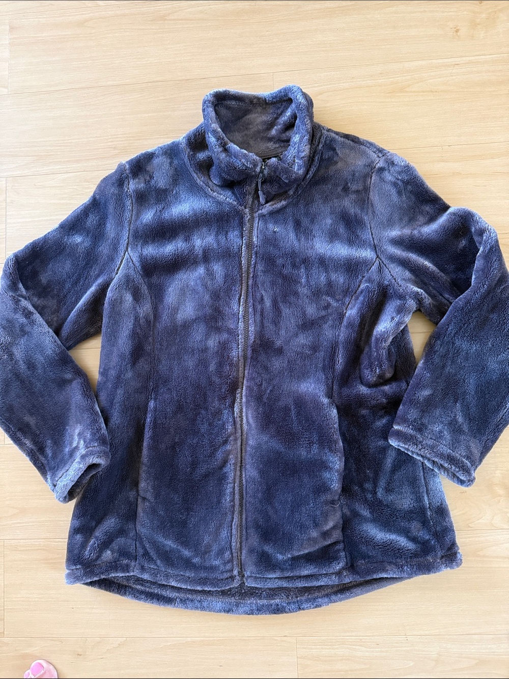 32 DEGREES WOMENS PLUSH FAUX FUR FULL ZIP JACKET SIZE LARGE BLUE GRAY COLORWAY - Picture 3 of 14